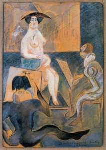 No estúdio de artistas. de Zygmunt Waliszewski